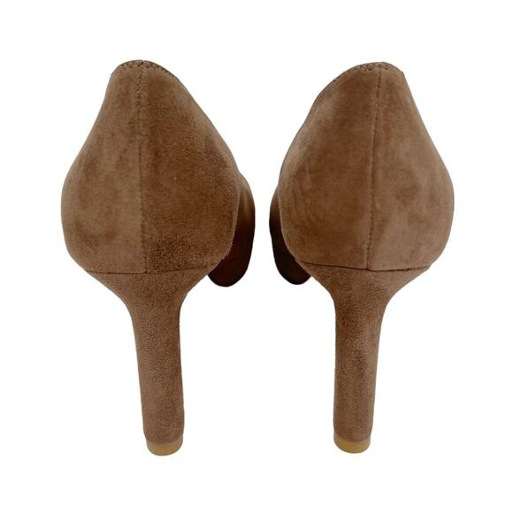 STUART WEITZMAN Larsa Suede Platform Pump in Taupe 6.5M - Picture 4 of 7